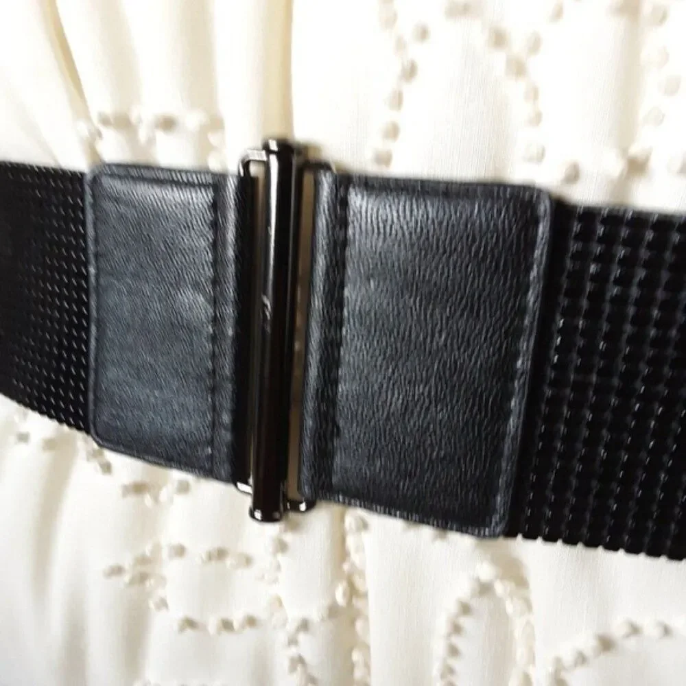 Express Women's Beaded Black Adjustable Waist Belt size XS/S